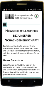 mobile Website schach-in-sennewitz.de - Webdesign by Con Data Systemberatung