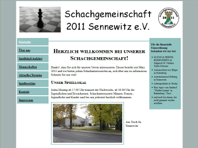 Website schach-in-sennewitz.de - Webdesign by Con Data Systemberatung